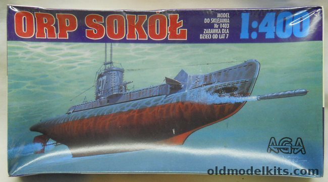 AGA 1/400 Sokol Polish Navy (U-Class) Submarine, 1403 plastic model kit